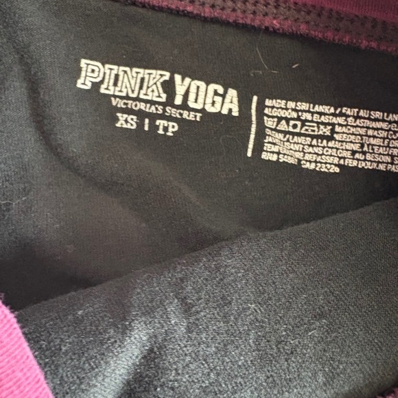 Pink Yoga Juniors XS Y2K Yoga Leggings by Victorias Secret Foldover Waistband - Picture 4 of 8